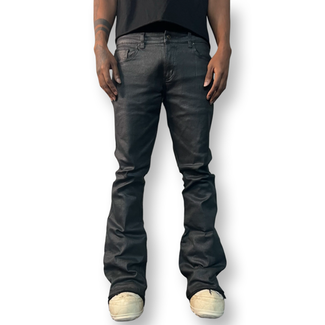 Flared Wax Denim