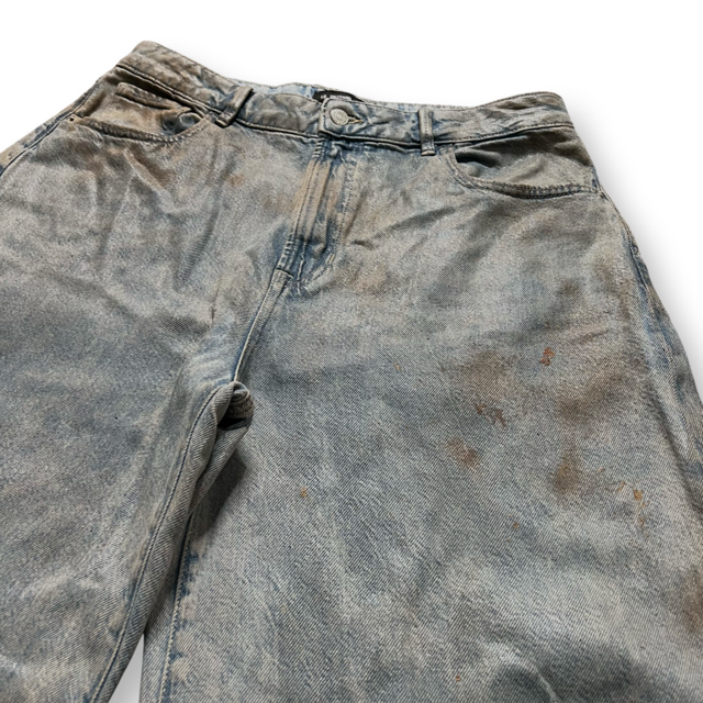 Worker Wide-leg Wax Denim