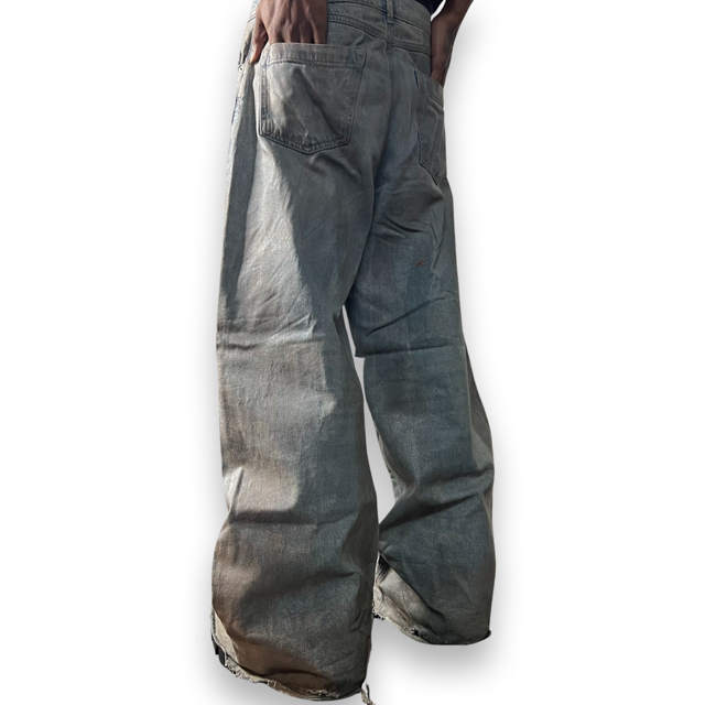Worker Wide-leg Wax Denim
