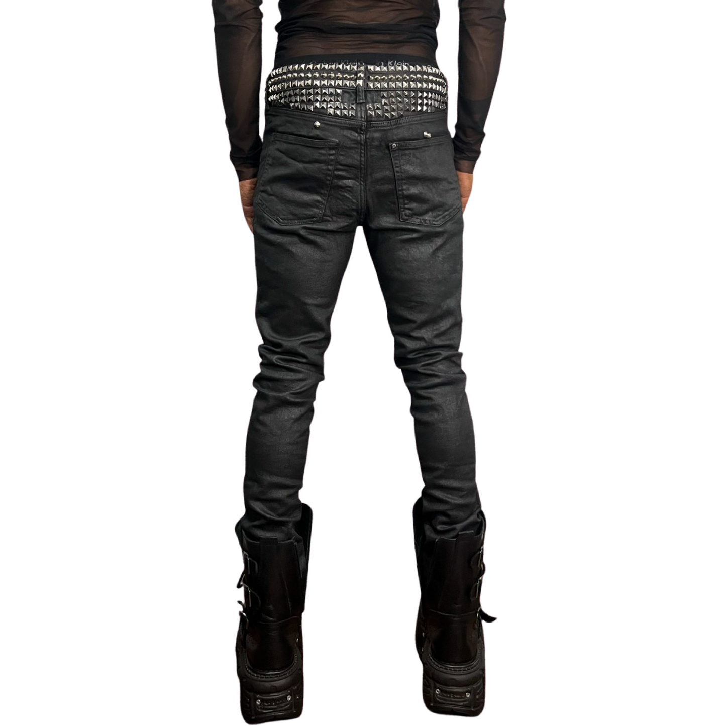 Hyper Studded Wax Denim
