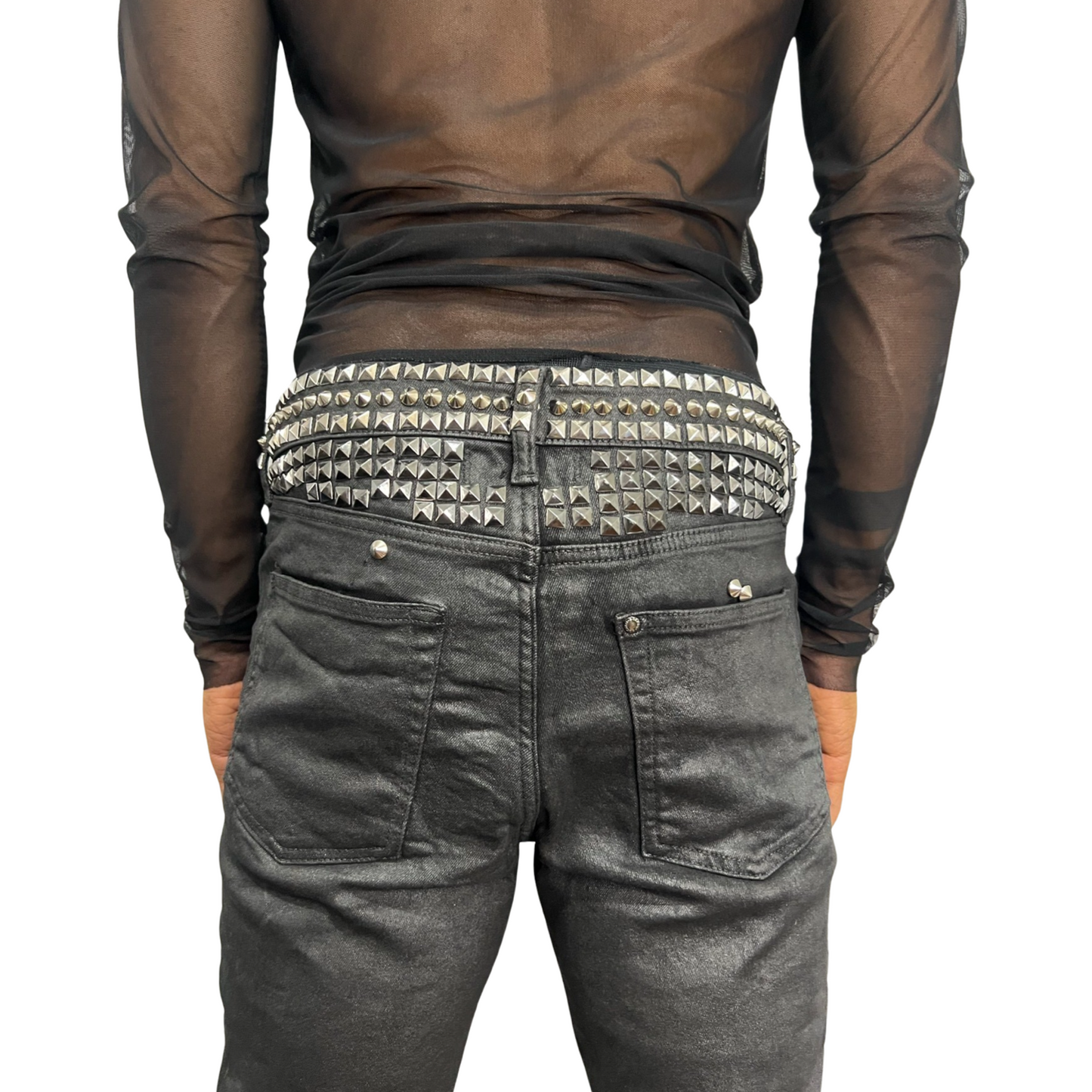 Hyper Studded Wax Denim