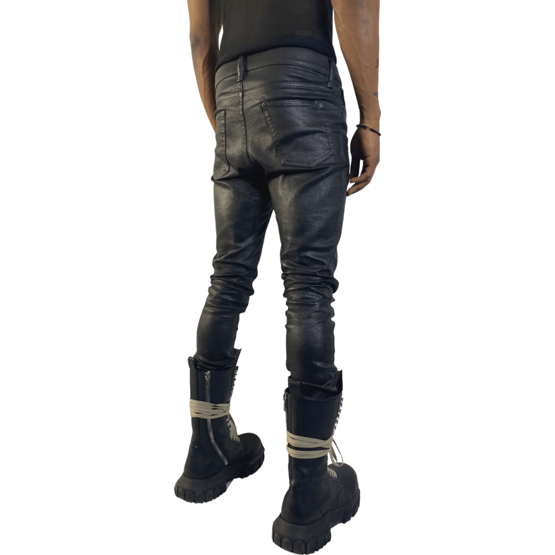 Essential Black Wax Skinny Jeans