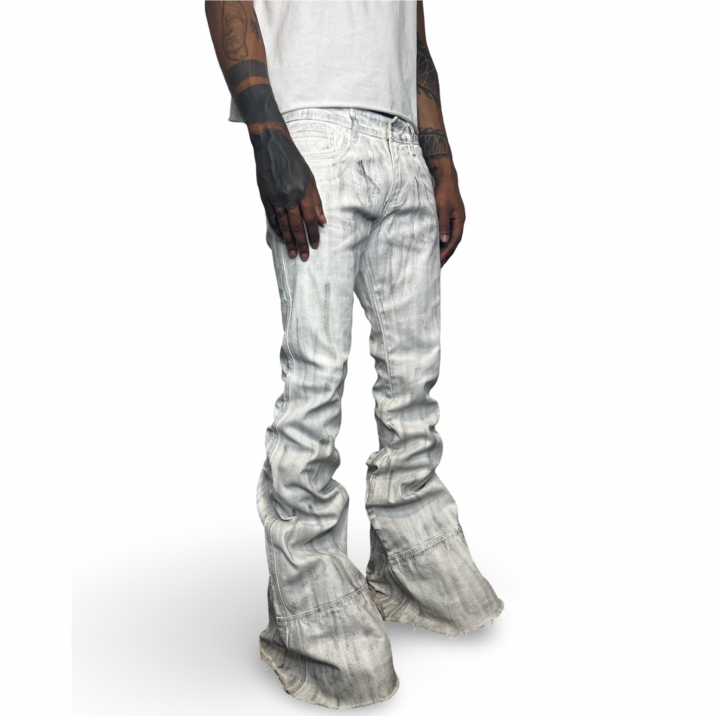 Ash White Mantle Wax Denim