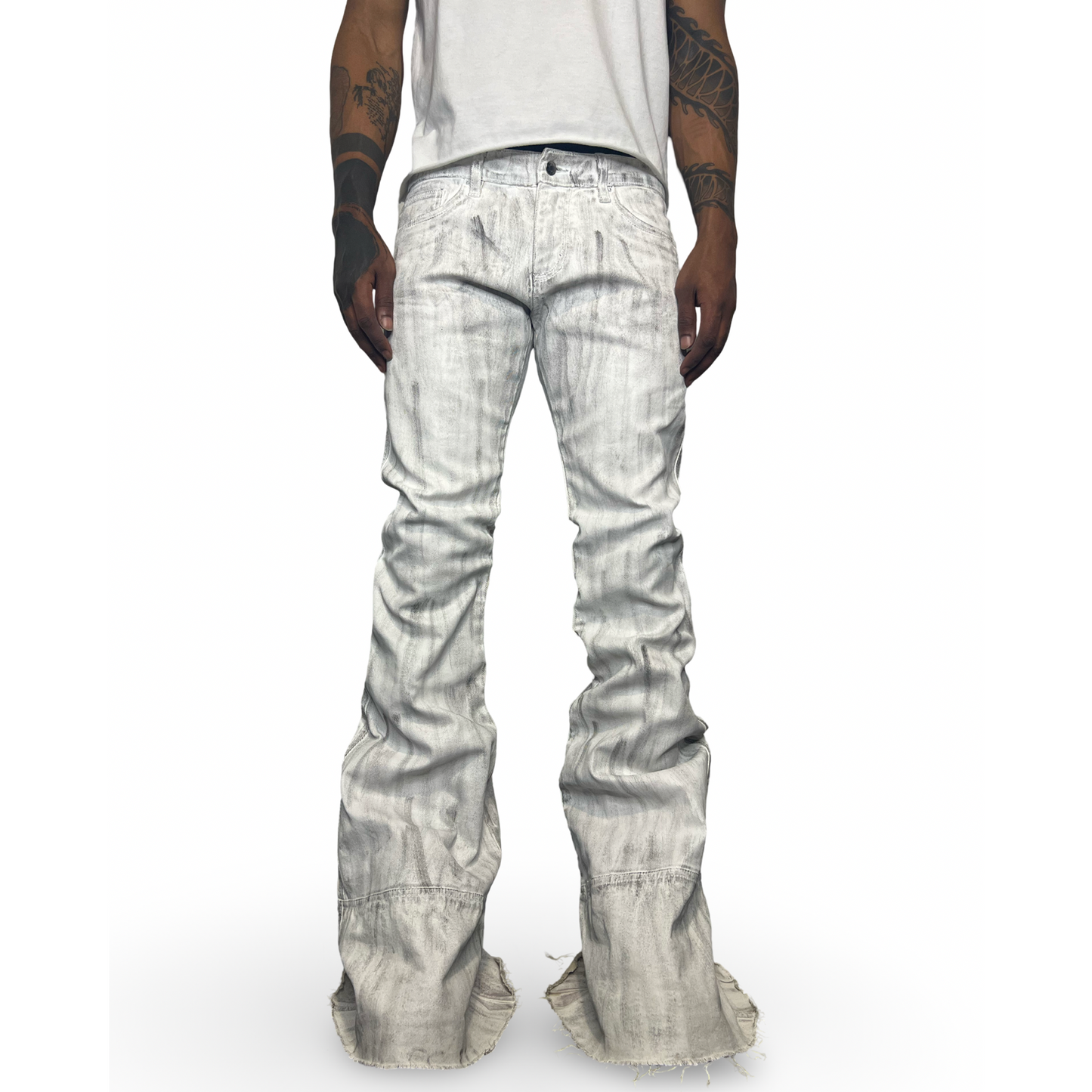 Ash White Mantle Wax Denim