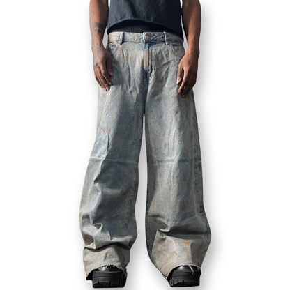 Worker Wide-leg Wax Denim