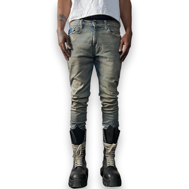 Worker Wax Skinny Jeans