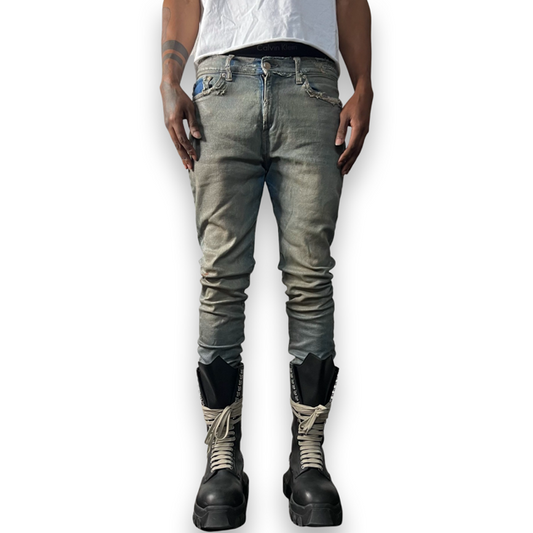 Worker Wax Skinny Jeans