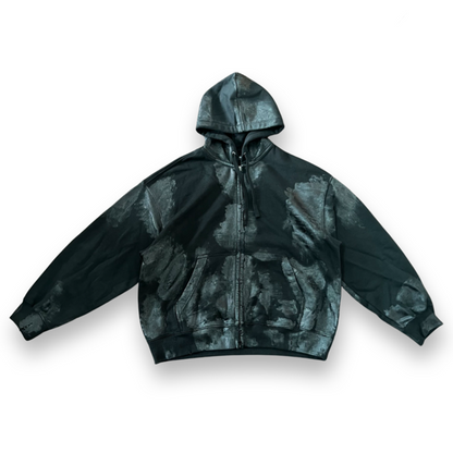 Melted Foil Zip-Up Hoodie