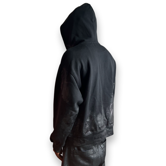 Melted Foil Zip-Up Hoodie