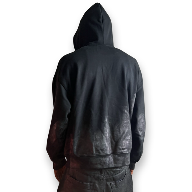 Melted Foil Zip-Up Hoodie