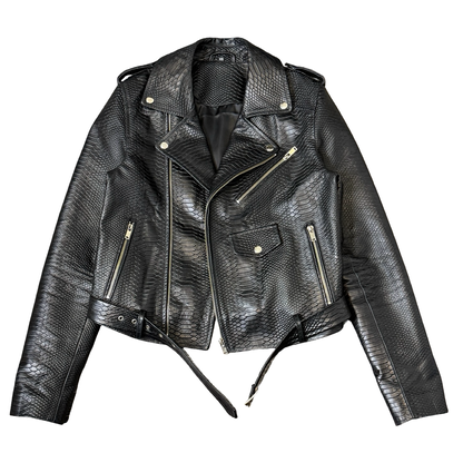 "REX" Python Leather Jacket