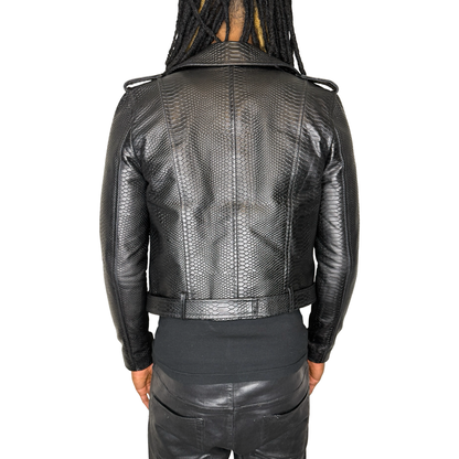"REX" Python Leather Jacket