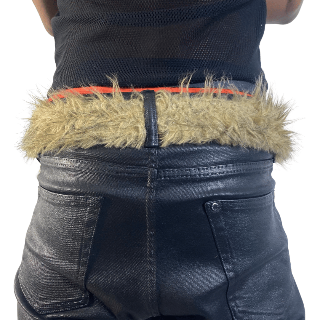 Lions Mane Tan Fur Belt