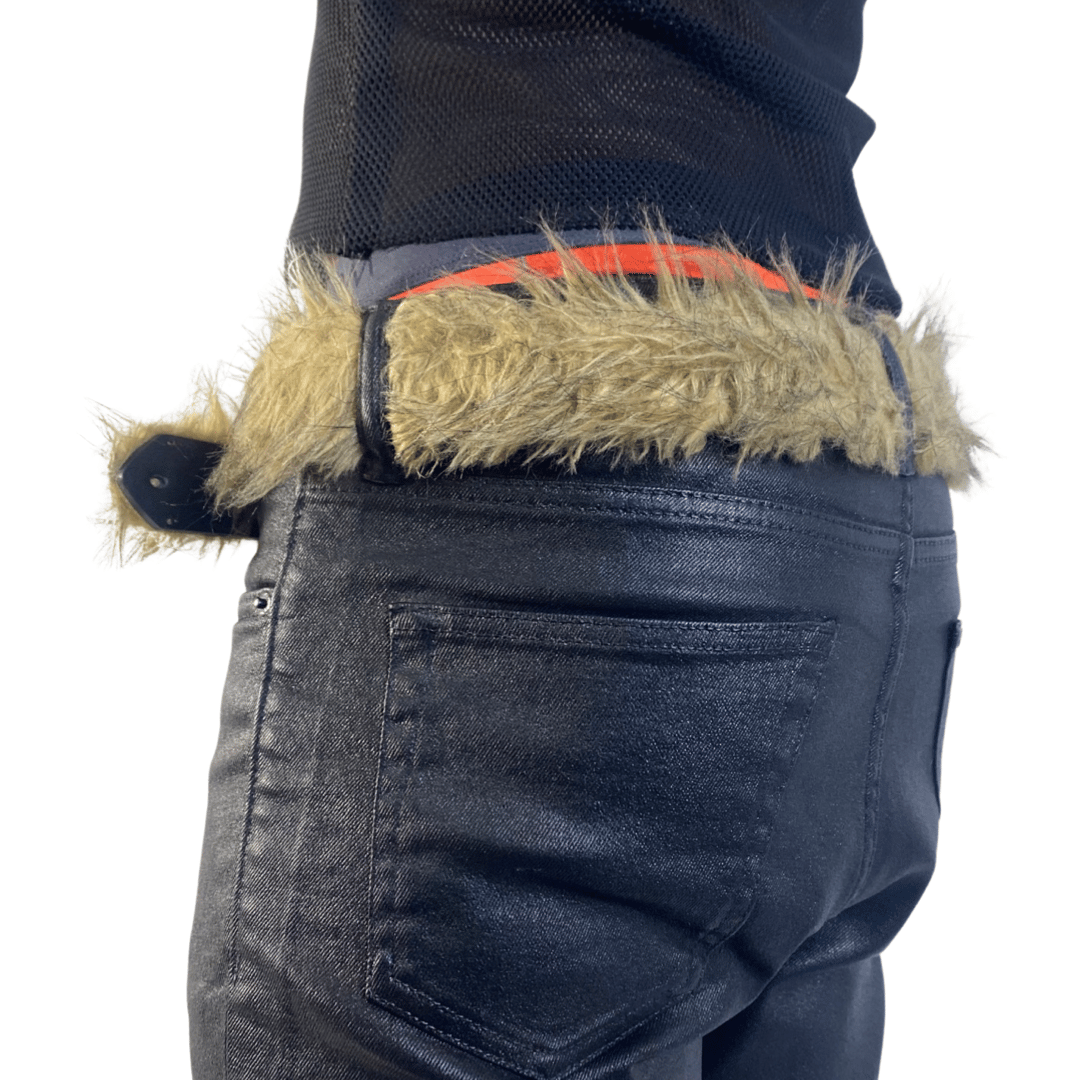 Lions Mane Tan Fur Belt