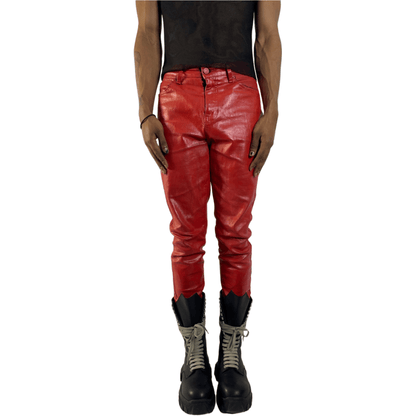 Red Wax Skinny Jeans